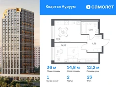 1-ком, 36.04 кв.м., 23/24эт.